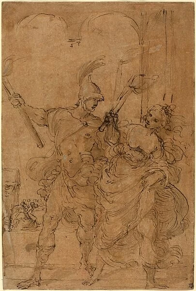 Lodovico Carracci (Italian, 1555 - 1619), Alexander and ThaaOs Setting Fire to Persepolis