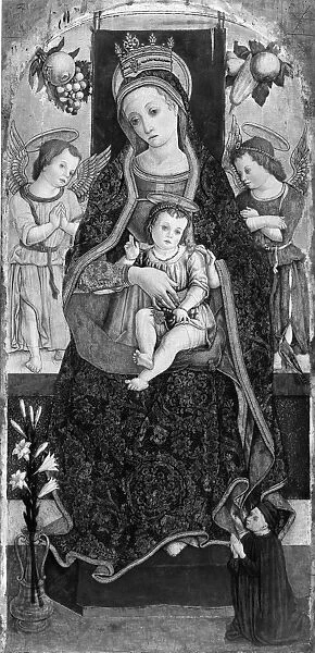 Madonna Child Enthroned Two Angels Donor 1481?