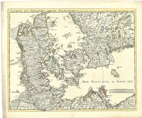 Map Carte du Royaume de Danemarc Guillaume Delisle