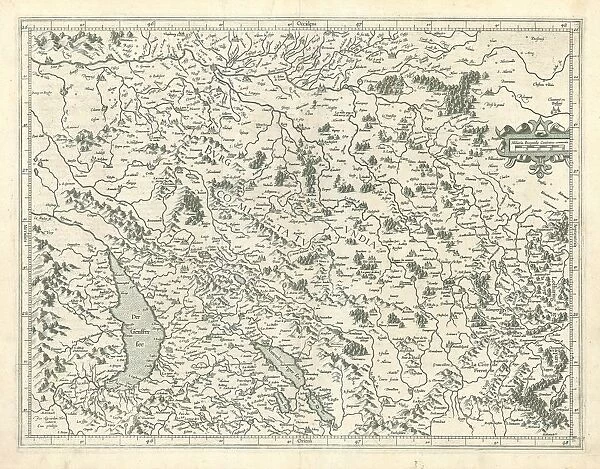 Map ComtA Gerard Mercator 1512-1594 Copperplate print