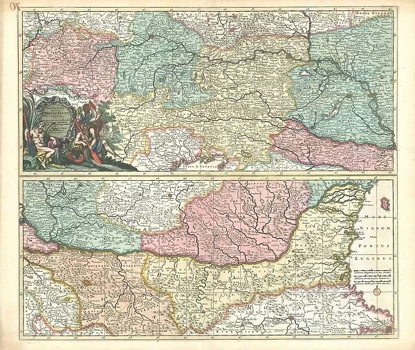 Map Exactissima totius Danubii fluvii tabula et minores