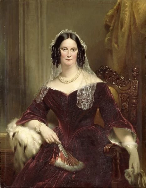 Portrait of Dieuwke Fontein, second Wife of Adriaan van der Hoop, Jan Adam Kruseman, 1844