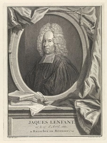 Portrait Jacques Lenfant theologian pastor pedestal