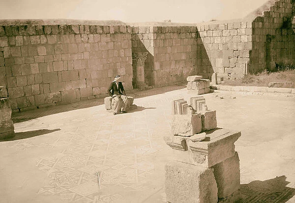 Ruins Jerash Gerasa Jerash Museum mosaics removed