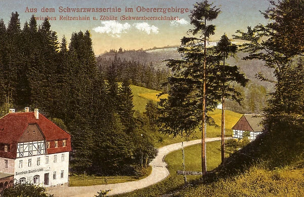 Schwarze Pockau Buildings Erzgebirgskreis 1919