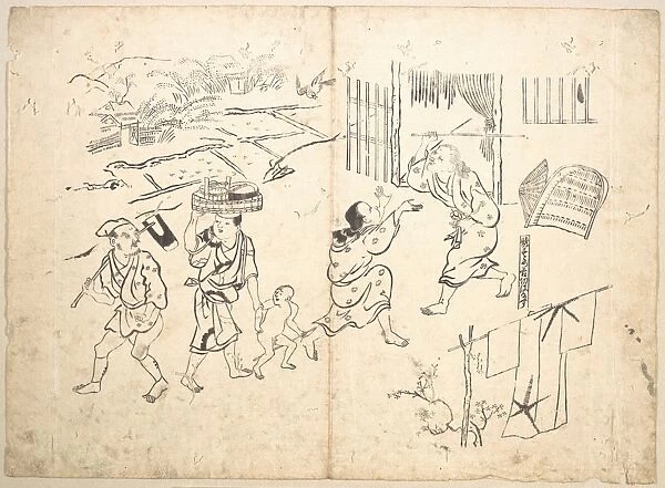 Woman Pursuing Sparrow Edo period 1615-1868