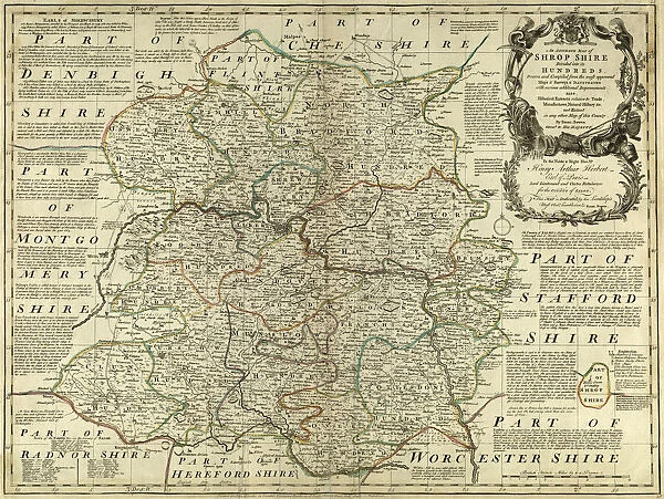 County Map of Shropshire, c. 1777