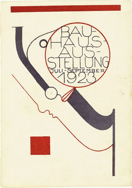 Bauhaus exhibition. Postcard, 1923. Creator: Schlemmer, Oskar (1888-1943)