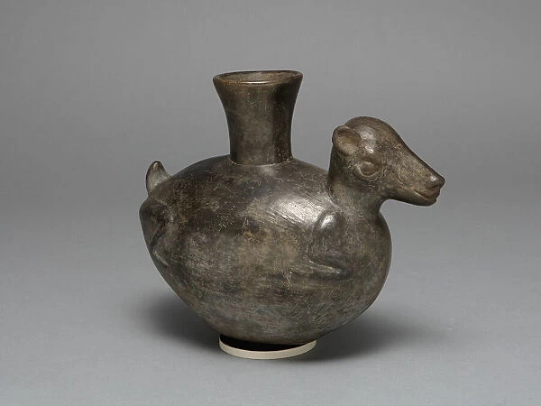 Blackware Jar in the Form of an Animal, Possibly a Llama, A. D. 1200  /  1450