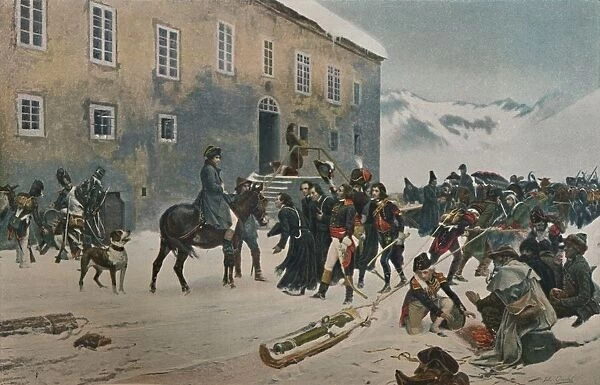 Bonaparte Received By The Monks of Mount St. Bernard. Passage of the Alps, May 1800, (1896)