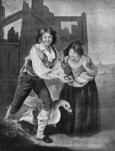 The Boy Discovering the Golden Eggs, 19th century, (1913). Artist: J Young