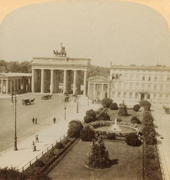 Brandenburg Gate, Unter den Linden, Berlin, Germany, 1894. Creator: Underwood & Underwood
