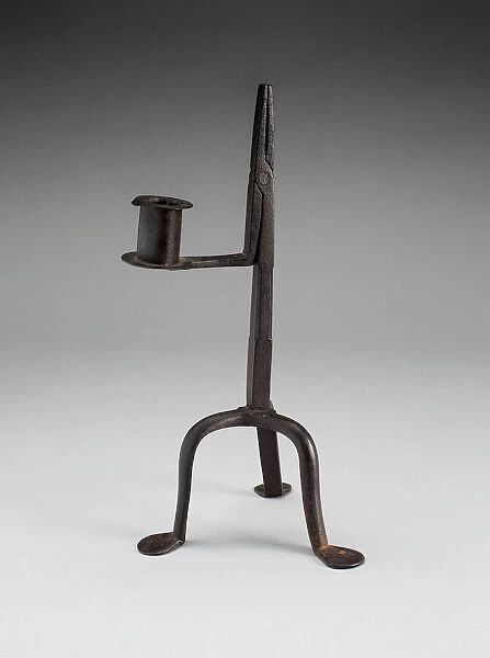 Candlestick and Rushlight Holder, 1750  /  1850. Creator: Unknown