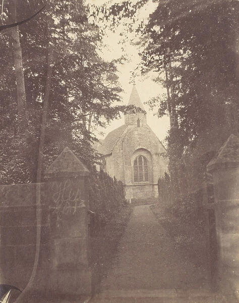 Church Seen from the Path Leading To It, 1850s. Creator: Unknown