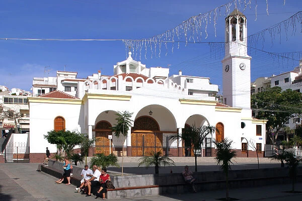 Church in the town square, Los Cristianos, Tenerife, Canary Islands, 2007