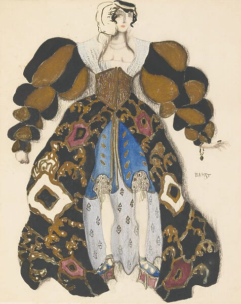 Costume design for the Ballet La Legende de Joseph by R. Strauss. Artist: Bakst, Leon (1866-1924)