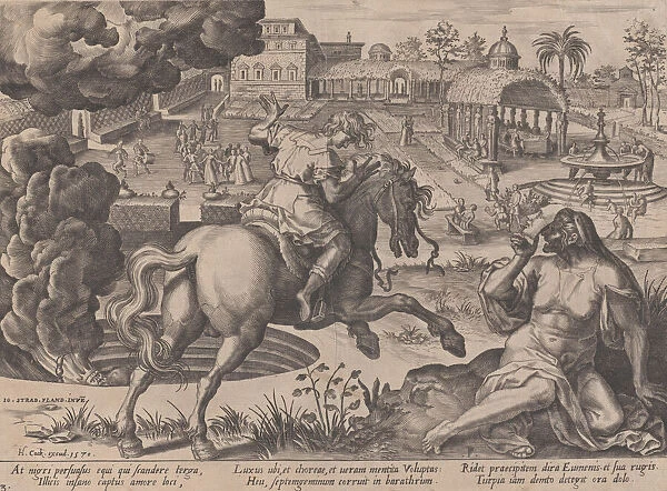 The Enticement of Luxury, from The Course of Human Life, 1570. Creator: Pieter Furnius