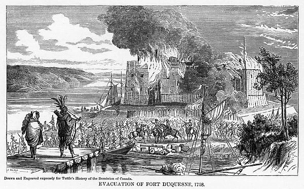 Evacuation of Fort Duquesne, 1758, (1877)