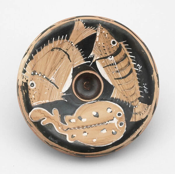 Fish Plate, 350-330 BCE. Creator: Dotted Stripe Group