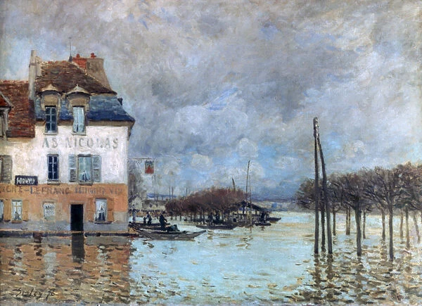 The Flood at Port-Marly, 1876. Artist: Alfred Sisley