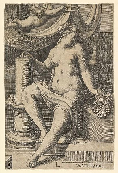 Fortitude, from the series The Seven Virtues, 1530. Creator: Lucas van Leyden