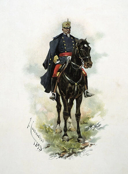 General on horseback, by Jose Cusachs, 1893