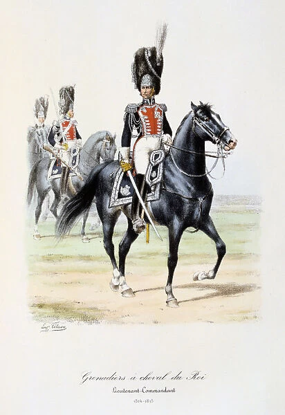 Grenadiers a Cheval du Roi, Lieutenant-Commandant, 1814-15 Artist: Eugene Titeux