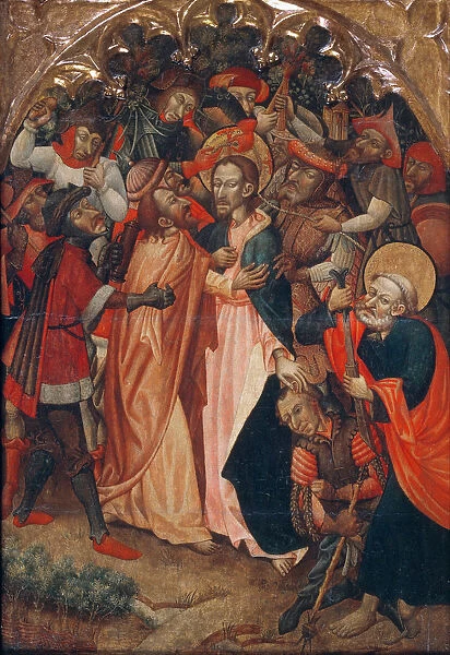 The Kiss of Judas. Artist: Master of Retascon (active ca 1410-1425)