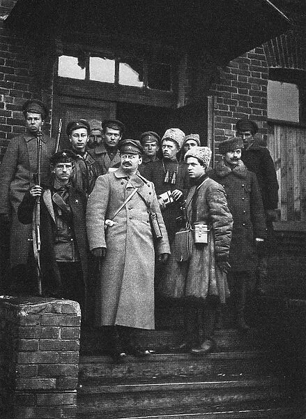 Leon Trotsky with his bodyguards, 1919