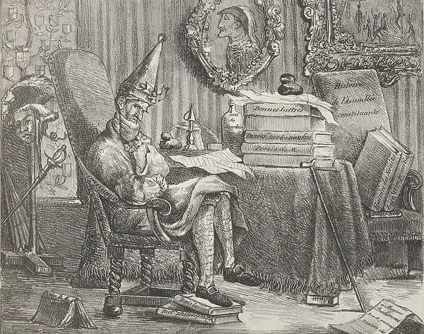 A Literary Fellow Meditating, 1821. 1821. Creator: Eugene Delacroix