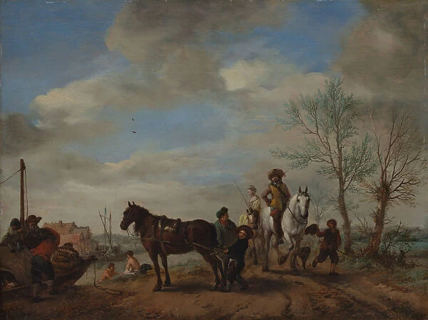 A Man and a Woman on Horseback, ca. 1653-54. Creator: Philips Wouwerman
