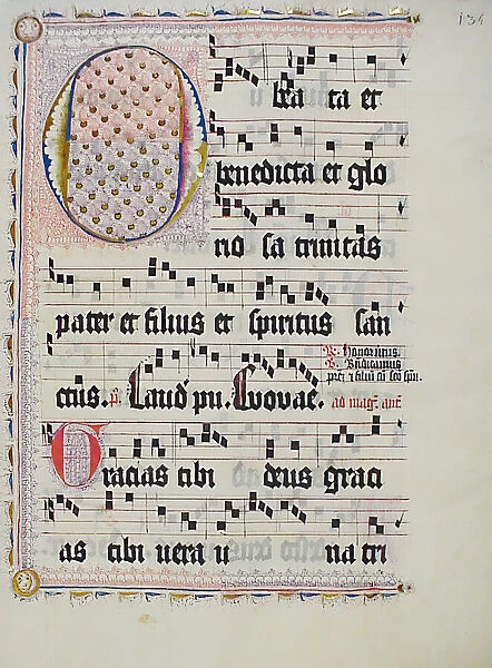 Manuscript Leaf with Initial O, from an Antiphonary, German, second quarter 15th century