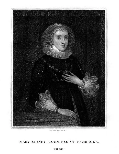 Mary Sidney Herbert, Countess of Pembroke, English literary figure, (1824). Artist: C Picart