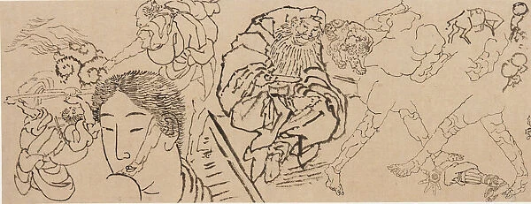 Miscellaneous studies, late 18th-early 19th century. Creator: Hokusai