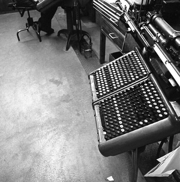 A monotype keyboard at the White Rose Press, Mexborough, South Yorkshire, 1968. Artist