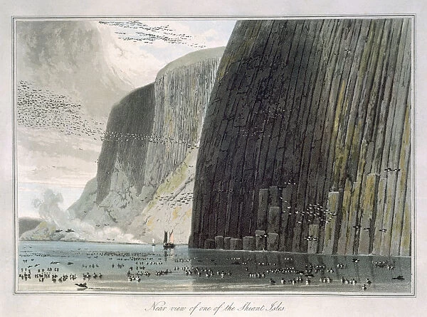 Near view of one of the Shiant Isles, Outer Hebrides, Scotland, 1829. Artist