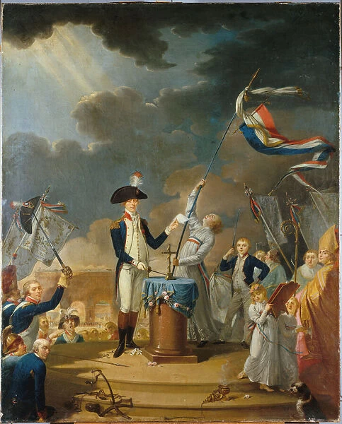 The oath of La Fayette at the Festival of the Federation, 14 July 1790, 1791