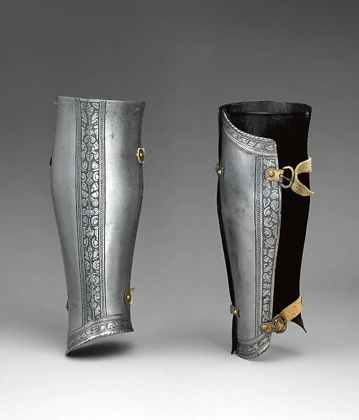 Pair of Greaves (Lower Leg Defenses), Italian, ca. 1550 to 1575. Creator: Unknown