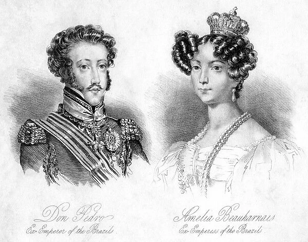 Pedro I, Emperor of Brazil and Princess Amelie of Leuchtenberg