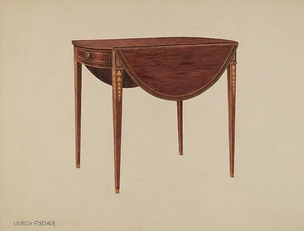 Pembroke Table, c. 1937. Creator: Ulrich Fischer