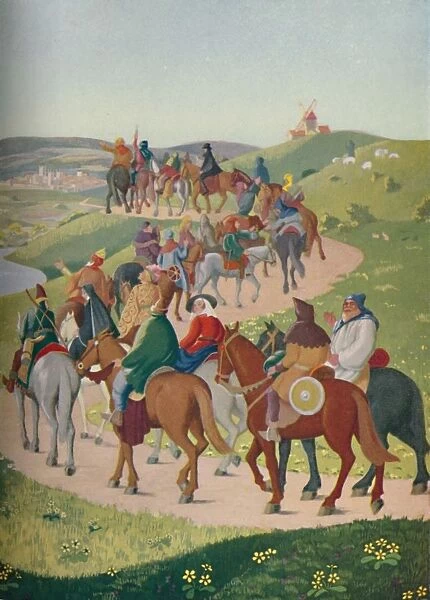 The Pilgrims Riding Towards Canterbury, (c1950). Creator: Donald Craig