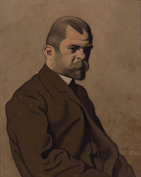 Portrait of Ambroise Vollard (1865-1939), 1902. Creator: Vallotton