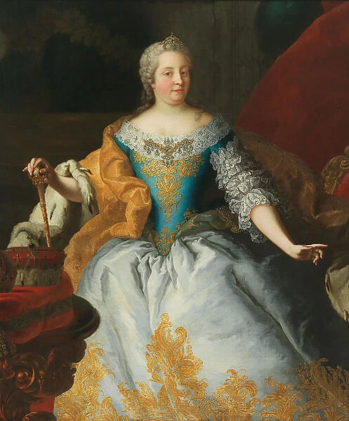 Portrait of Empress Maria Theresia, Queen of Hungary and Bohemia, with the Bohemian crown