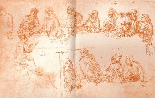 Preparatory sketch for the painting of `The Last Supper`, c1494-c1499 (1883). Artist: Leonardo da Vinci