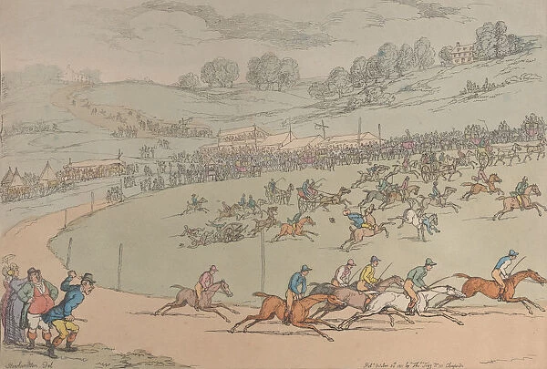 Racing, October 20, 1811. October 20, 1811. Creator: Thomas Rowlandson