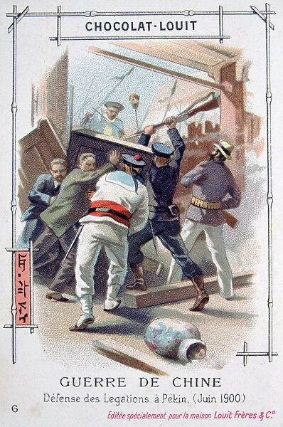 The resistance of the diplomatic staff in Peking, China, Boxer Rebellion, June 1900
