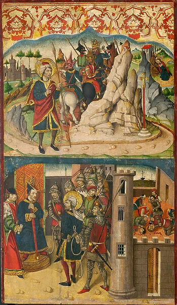 Saint Christopher Meets Satan; Saint Christopher before the King of Lycia, 1480  /  85