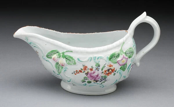 Sauceboat, Derby, 1760  /  70. Creator: Derby Porcelain Manufactory England