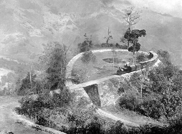 A single loop in the Darjeeling Himalayan Railway, India, c1910