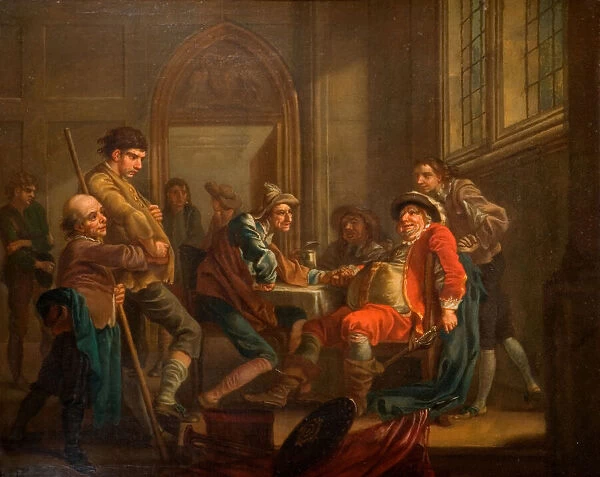 Sir John Falstaff Raising Recruits, 1765. Creator: Francis Hayman